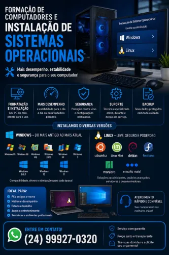 Faço instalação de bios e formatação de computar 