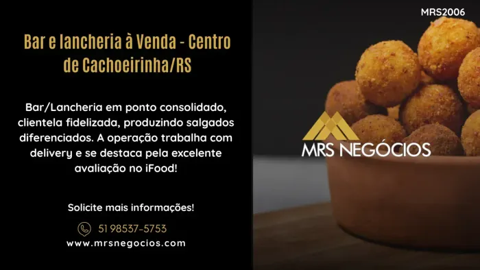 Bar e lancheria à Venda - Centro de Cachoeirinha/RS