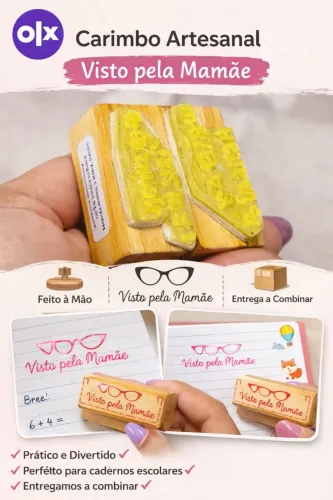Carimbo artesanal: Visto pela mamãe