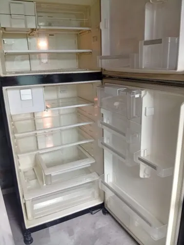 Geladeira Frost Free inox painel digital