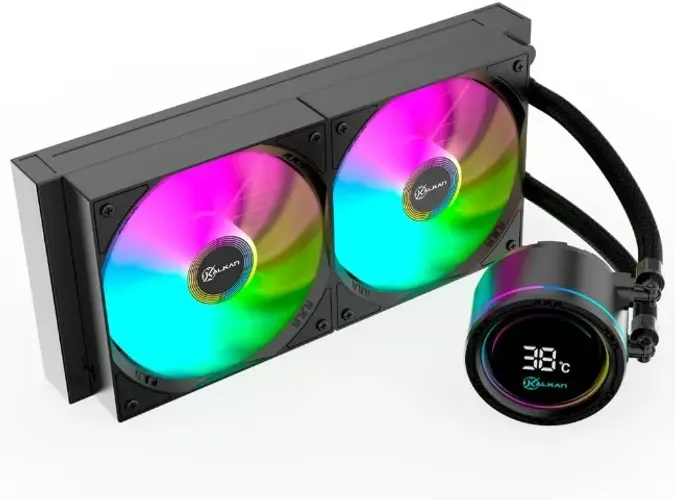 Water Cooler Gamer Kalkan Alpha 240 ARGB com display Preto KLK00047