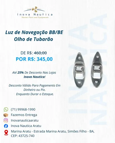 Luz de Navegação BB/BE Olho de Tubarão