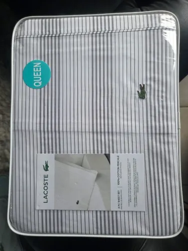 Jogo De Lençol Queem 4 Peças 100% Algodão Lacoste