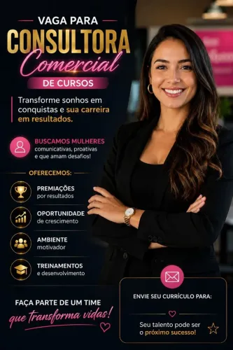Vaga consultora de vendas 