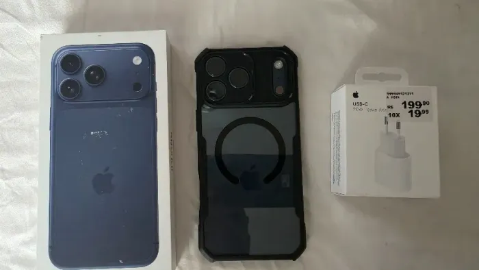 Iphone 17 pro max 256 novo, nunca foi usado, nota fiscal e garantia.