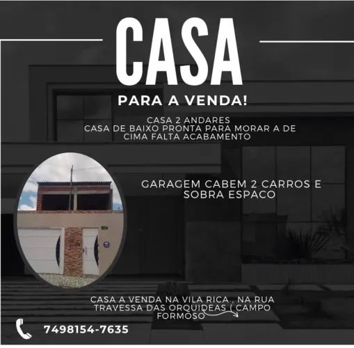 Casa conjugada térreo e 1º andar 