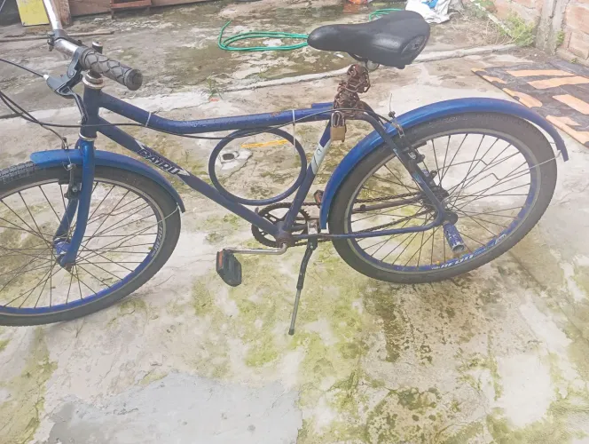 Vendo bicicleta azul barra fort circular 