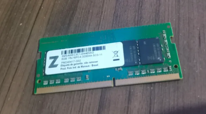 Memória ram ddr4 8gb 3200mhz para notebook