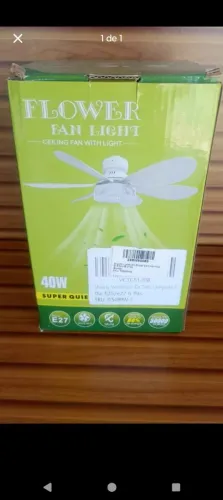 Ventilador de teto silencioso com lâmpada led 