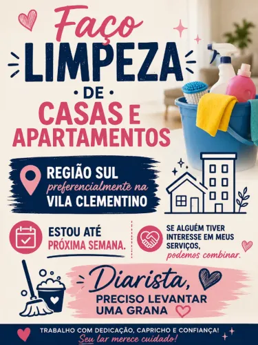 Diarista Vila Clementino Zona Sul 