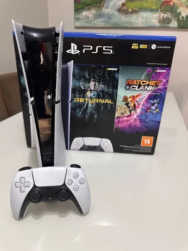 Vendo ps5 slim 1 tb com 1 controle tudo funcionando perfeitamente