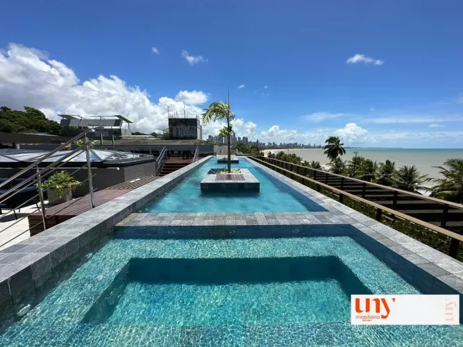 Flat todo mobiliado com 32 m² na beira mar da praia do Cabo Branco