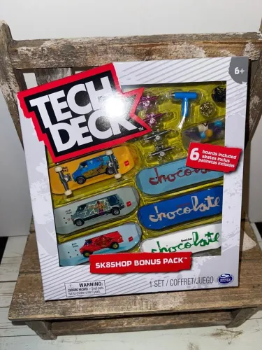 Tech deck Sk8shop Bonus Pack 6 skate Chocolate  skate dedo novo lacrado colecionadores