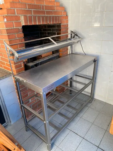 Mesa montagem de lanches, bancada, Pista quente 220V
