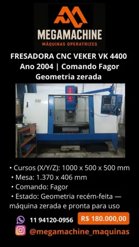 Fresadora CNC Veker VK4400
