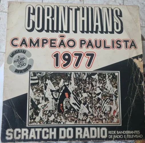 DISCO LP VINIL DO CORINTHIANS CAMPEÃO PAULISTA DO ANO DE 1.977