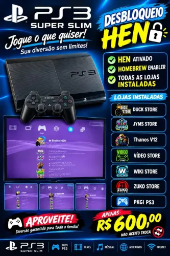 Vendo PS3 Super Slim Hen 