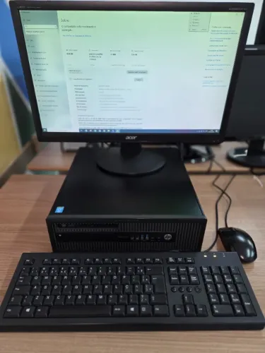 Computador HP EliteDesk 800 G1 SFF Monitor + 22 pol + Teclado + Mouse + Cabos