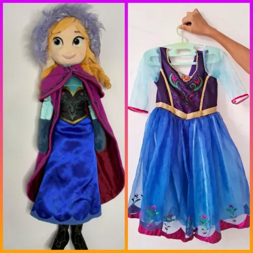 Fantasia Ana Frozen + boneca Ana