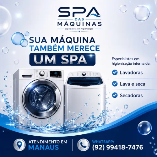 Higienizamos a sua máquina a domicílio