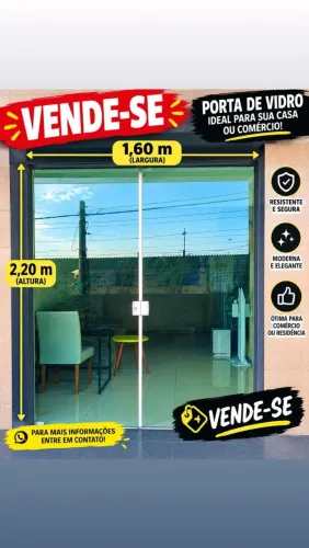 PORTA DE vidro