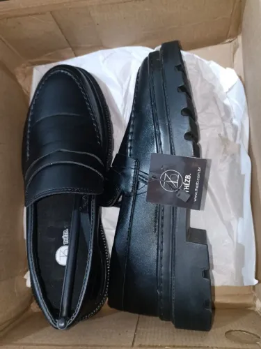 Mocassim Plataforma THÉZB Preto Tam38 Novo