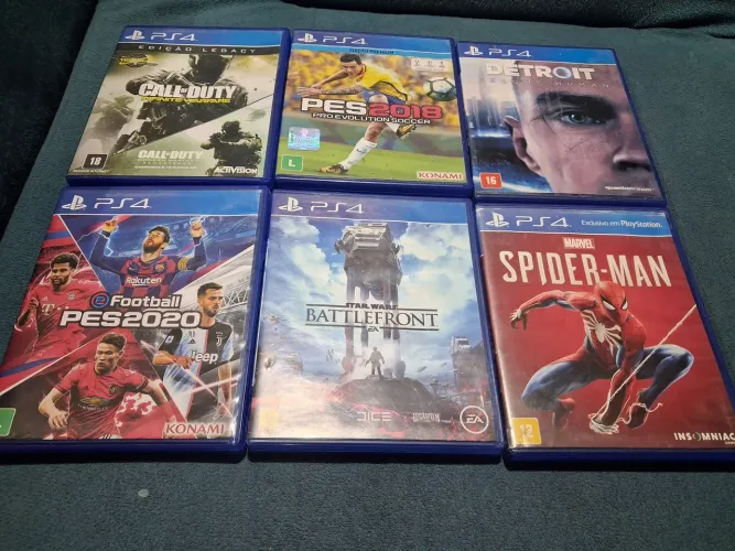 Jogos de PS4 (PlayStation 4) - Vários Títulos (Spider-Man, PES, Detroit, etc.)