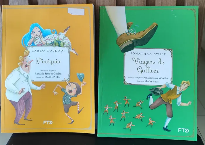Livros Pinóquio e Viagens de Gulliver 