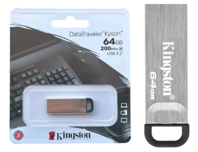 Pendrive kingston kyson 64gb metal