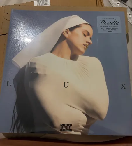 Disco Vinil Cristalizado Lux - Rosalía Lacrado - Vinil duplo Edição limitada com pôster