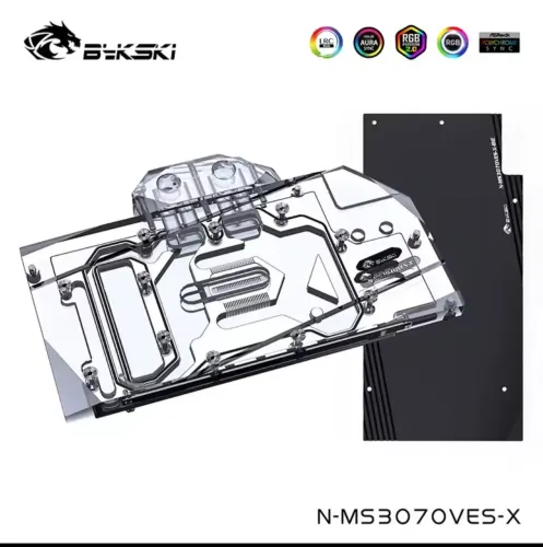 Waterblock RTX 3070 oc MSI 2x N-MS3070VES-X Bykski