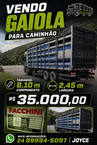 Carroceria gaiola para caminhão