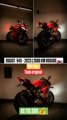 DUCATI V4S - 2023 | 2600KM RODADOS ?
