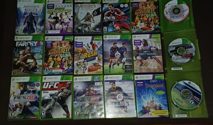 Lote de jogos Xbox 360 e PS3