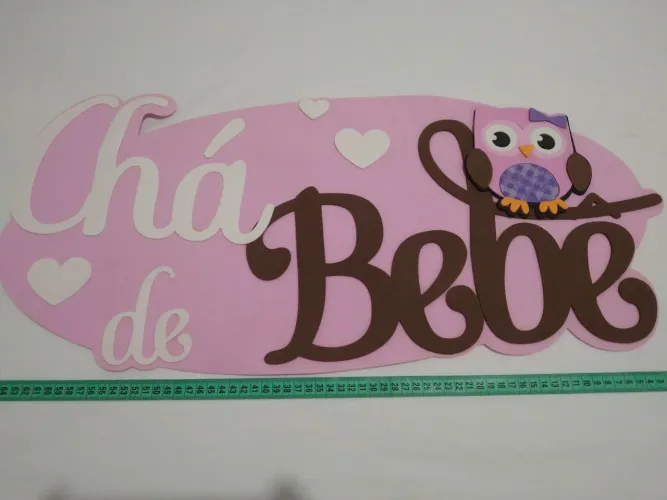 Placa Chá de Bebê em EVA