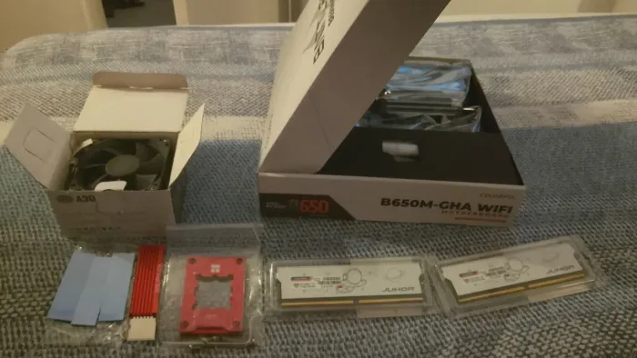 Kit 32GB DDR5 + PLACA MÃE B650M-GHA WIFI + ACESSÓRIOS 