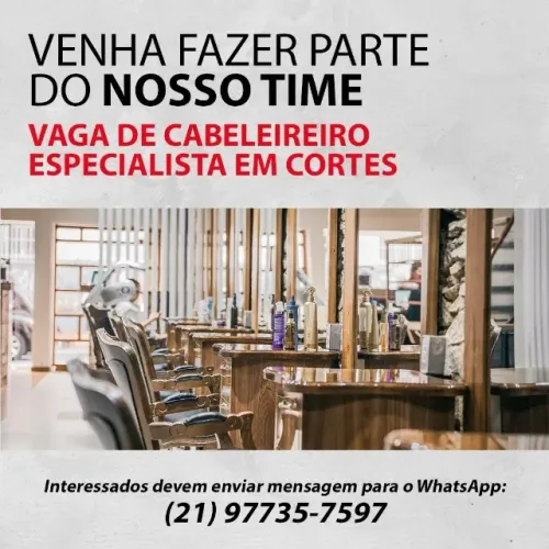 CABELEIREIRO - ESPECIALISTA EM CORTES