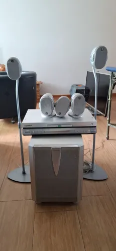 ?Home Theater Gradiente 5.1 Canais + Subwoofer + Pedestais Pedestais Originais