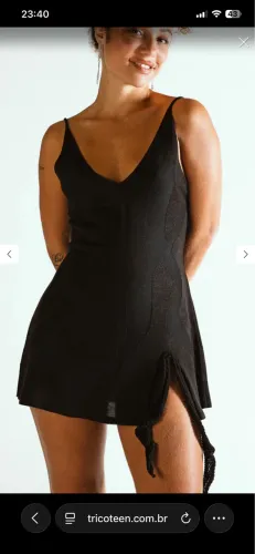 Vestido curto vitória-régia Tricoteen