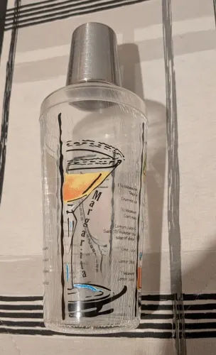 Antiga coqueteleira plastica