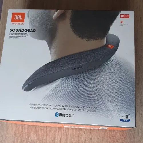 Caixa de som portátil de pescoço bluetooth JBL Soundgear