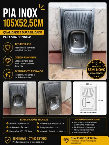 Pia para cozinha