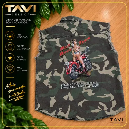 Colete Camuflado TWIN Motor Cycle Apparel