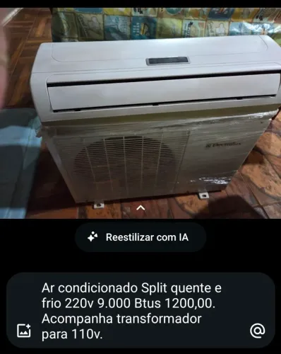 Ar condicionado Quente e Frio 220v com transformador de energia para 110v