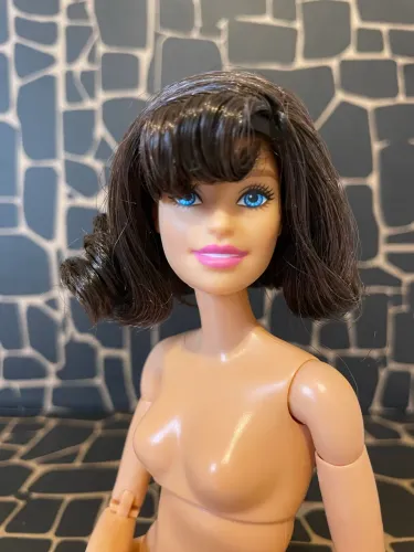 Barbie Peruca Vintage Signature Collector Style Repro Retrô Hair Fair Castanha Rara