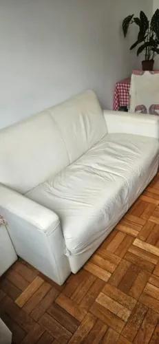 Sofá-cama branco - confortável | Ideal para usar como sofá ou reformar
