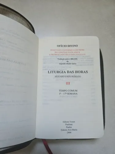 Litúrgia das horas Volume III