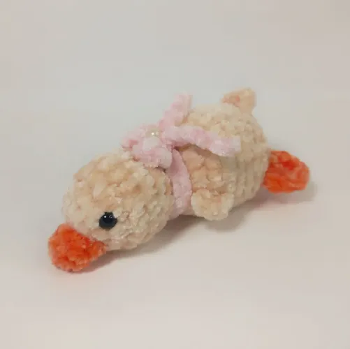 Amigurumi - Mini pelúcia patinho dorminhoco em crochê