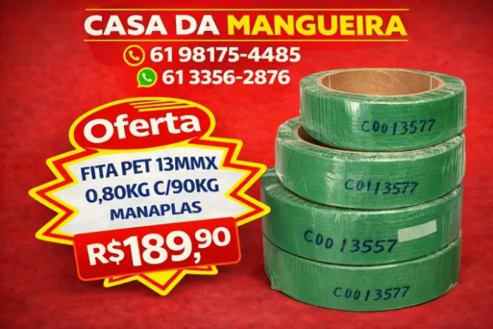 FITA PET 13MM X 0.80MM C/ 9KG MANAPLAS