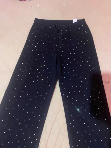 CALÇA PRETA BRILHOSA